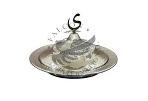 Bol à chocolat en métal martelé avec base en nacre en bois Bol à chocolat décoratif en métal de qualité supérieure - Product Image 2