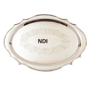 Bandeja de Metal de la mejor calidad para servir desayuno de uso multiusos, bandeja decorativa de forma personalizada para comida de estilo moderno - Product Image 4