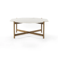Table basse moderne en métal, design artisanal, qualité durable, table centrale, meubles pour la maison, salon, chambre à coucher