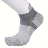 Chaussettes de sport professionnelles à 5 orteils avec logo personnalisé ODM, confortables, respirantes, pour l'entraînement à la cheville, design sportif, pour adultes, écologiques