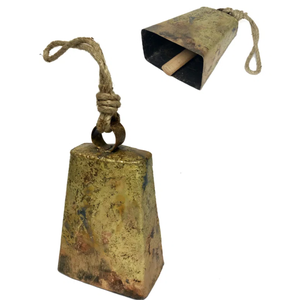 AK ระฆังโลหะทองเหลืองที่ไม่ซ้ำใครตกแต่งแบบชนบทพร้อมเชือกมาตรฐานสำหรับของตกแต่งคริสต์มาส - Product Image 1