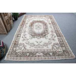 พรมตุรกีขนาด 5.7x9.7 ฟุต, พรม, พรมสีน้ำตาลออมเบร, พรมขนสัตว์ - Product Image 1