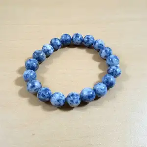 Pulseras de Buda de sodalita Natural de 8mm, cuentas de piedras preciosas de energía, pulsera elástica, poder curativo y meditación de yoga