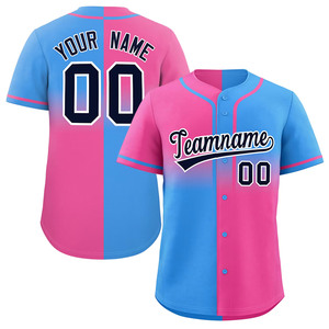 Maillot de baseball Manufacture Button avec design fendu à double tonalité et dégradé vertical pour les commandes d'équipe et OEM - Product Image 2