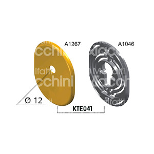 KIT ESCUDO Art. KTE041 En aluminio Para vástago de pomo Embolsado individualmente - Product Image 1