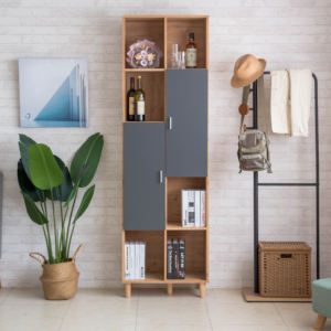 Estantería alta de 5 niveles de nuevo diseño con estantería de almacenamiento de exhibición de 2 puertas - Product Image 4