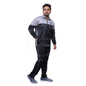 Fashionable Men Winter <b>Polyester</b> <b>Tracksuit</b> Sets-Lightweight Breathable Customizable High Quality Streetwear Sports Use OEM - Product Image 5