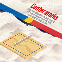 Lignes de volley-ball de plage accessoires d'entraînement en plein air Kit de marqueur de cour champ limite pour les sports de prairie de fête de plage