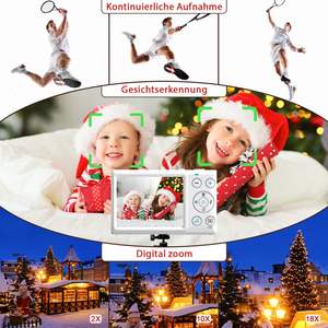 Fotocamera Istantanea Compatta 4K ad Alta Definizione X5s 64 MP con Stabilizzatore Elettronico dell'Immagine Zoom Digitale 18X Impermeabile per Bambini - Product Image 6