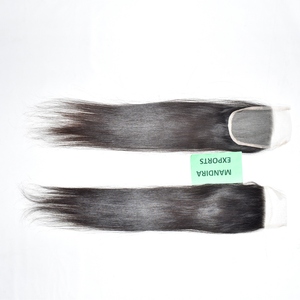 ผมทอสีดำบริสุทธิ์จากธรรมชาติผมชาวอินเดียยาวตรง5*5 - Product Image 5