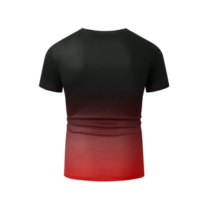 T-shirt Homme Col Rond Manches Courtes Ombré Coupe Droite Décontracté Sportswear 220g Imprimé Léger Confortable Mode Estivale - Product Image 2