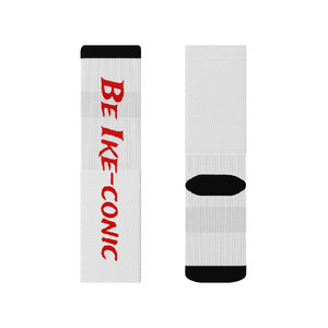 Be Ike-Conic Sporty Crew <b>Socks</b> Customizable Embroidered Logo Digital Printing Breathable Sweat-Wicking Jacquard Free Size - Product Image 1