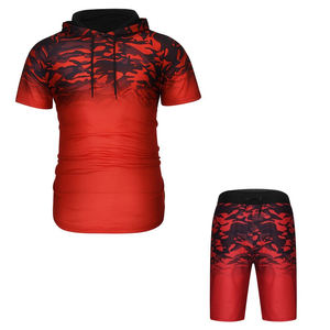 Chándal con estampado térmico para hombre, talla personalizada, verano, Color sólido, transpirable, informal, a la moda, opciones de talla grande, conjuntos gemelos para jóvenes - Product Image 3