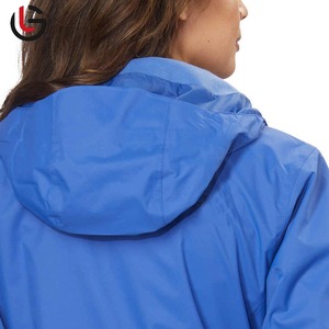 Chaqueta Softshell tejida con cremallera completa para mujer, chaqueta ligera con capucha, chaqueta de color sólido de talla grande para mujer - Product Image 3