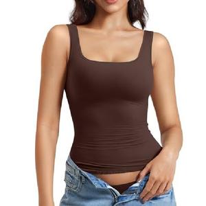 Haute qualité dames sans manches été printemps mode ample sans couture respirant Camisole débardeur femmes Fitness BD - Product Image 5