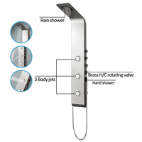 Colonne de douche murale en acier inoxydable A052 avec pommeau de douche pour salle de bain