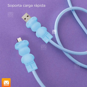 สาย USB V8 สำหรับถ่ายโอนข้อมูลและชาร์จเร็ว ดีไซน์น่ารัก - คละสี - Product Image 3