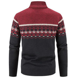 Wholesale Men Sweater Tops Knit Clothing Winter <b>Thick</b> Casual Stand Collar Fashion <b>Cardigan</b> Sweater Knit <b>Cardigan</b> Men Sweater - Product Image 3