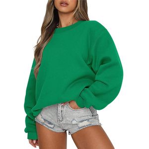 Sweat-shirts en molleton pour femmes, style tendance, avec logo personnalisé, streetwear, couleur contrastée, coupe ample, broderie, col rond, sweats à capuche - Product Image 1
