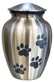 Brass Cremation <b>Pet</b> Ashes <b>Urn</b> Paws Prints Design Engraved Memorial Remain of Ashes Funeral Supplies - Product Image 3