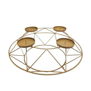 Soporte de Adviento de aluminio para árbol de Navidad, soporte de vela de estilo lujoso de níquel y plata, color plateado - Product Image 6
