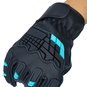 Durable Leather Impact <b>Gloves</b> TPR <b>Finger</b> Protection Breathable Comfortable 8 oz Thickness Mining Oilfield Mechanics Heavy - Product Image 2