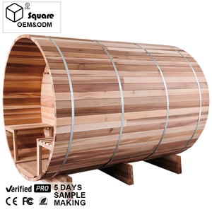 Sauna en baril en cèdre de luxe moderne, favori des professionnels, avec fenêtre panoramique et poêle à bois, pour salles de sport, appartements, stations forestières et zones éloignées - Product Image 5