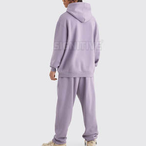 Conjuntos de gimnasio de invierno para hombre con logotipo personalizable talla XXL 100% algodón poliéster transpirable secado rápido Puff estampado de talla grande chándal - Product Image 4