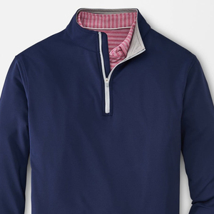 Sudadera de jersey con media cremallera y comodidad personalizada de alta calidad para hombre, sudadera de poliéster liso con estampado de alta calidad al por mayor - Product Image 6