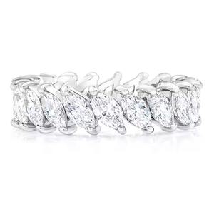 แหวนหมั้นทอง14K & 18K สำหรับผู้หญิงคลาสสิก VVS Moissanite & 925เงินเพชรเจียระไนและเครื่องประดับมรกต - Product Image 2