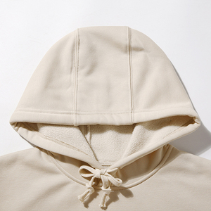 Sweat-shirt en molleton de coton épais de haute qualité, uni, lourd, surdimensionné, avec impression brodée, sans cordon, unisexe, logo personnalisé, grandes tailles - Product Image 2