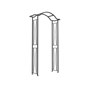 Arco de jardín de Metal negro de aspecto antiguo, enrejado para soporte de fondo para interior, exterior, boda, césped, patio, decoración de fiesta - Product Image 3