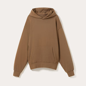 Sweat à capuche personnalisé épais Boxy Fit 500 Gsm vierge surdimensionné épais 100% coton unisexe sans ficelle à double couche - Product Image 5