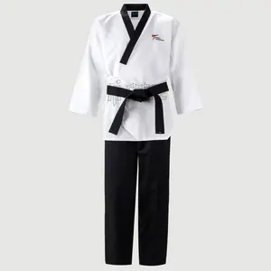 Fábrica Atacado Logotipo Personalizado WTF ITF Taekwondo Poomsae Uniforme Poom Dobok