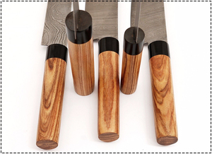 Couteau de chef lavable au lave-vaisselle en acier au carbone de 13 pouces d'excellente qualité professionnelle avec logo personnalisé manche en bois - Product Image 5