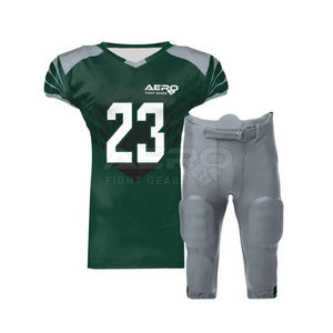 Uniforme de fútbol americano de manga corta transpirable personalizable de talla grande con tela de poliéster 100% de alta calidad - Product Image 1