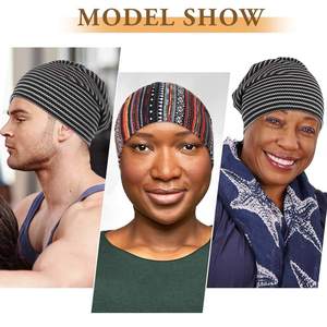 Unisex Patterned <b>Slouch</b> <b>Beanie</b> Soft Stretch Fabric Lightweight Printed Cap Casual Daily Party Wear Comfortable Headwear - Product Image 6