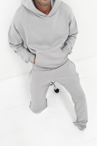 Nuevo fabricante de chándal holgado de moda, chándales de algodón de alta calidad para hombre, conjunto con Sudadera con capucha y pantalón, conjunto de dos piezas - Product Image 4