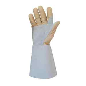Gants de travail de sécurité respirants en gros, gants de rigueur en cuir avec logo personnalisé, poignets souples, résistants à l'eau et aux hautes températures - Product Image 3