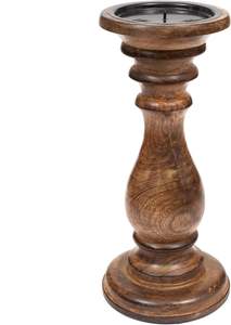 Soporte de vela quemada de 10 ", soporte de madera para estilo rural, Reiki, aromaterapia, Spa, sala de estar, decoración de mesa de madera para el hogar - Product Image 4