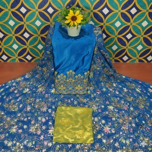Tela de Alta Calidad, Moderna, con Cuentas, Estilo Fransawi, Dirac, Tejido Twill Jacquard, Chifón Estampado, 50% Algodón, 50% Poliéster, para Bodas - Product Image 3