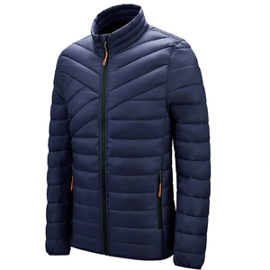 Abrigo de invierno con cremallera y cuello levantado para hombre, chaquetas acolchadas, gran oferta, chaqueta acolchada gruesa e impermeable con capucha - Product Image 1
