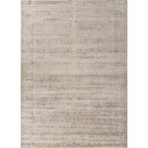 พรมวิสกายาสีเบจและสีน้ำตาล ทอมือจากขนสัตว์และไหมไผ่ ลายเหรียญรูปสี่เหลี่ยมผืนผ้า สำหรับห้องนั่งเล่นหรือห้องนอน รุ่น LRB-7102 - Product Image 1