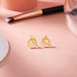 Twin Grace Geometric Stud <b>Earrings</b> with Zircon <b>Pearl</b> & <b>Diamond</b> Accents in Brass Copper & Alloy-Classic Trendy Party Gift - Product Image 1