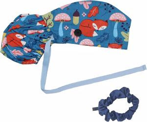 Casquette de docteur infirmière personnalisée pour queue de cheval en mélange de coton à ourlet élastique en vrac vente en gros de fournitures médicales dentaires casquettes de gommage ajustables et ajustées - Product Image 4