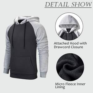 Pull-over chaud d'hiver en polaire de coton surdimensionné pour hommes, sweat à capuche avec poche kangourou et épaules tombantes, style à la mode et confortable - Product Image 2