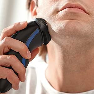 Afeitadora Eléctrica Rotativa de Triple Cuchilla, Negra y Azul, Recargable con Batería de Litio-Ion, 35 Horas de Autonomía, IPX7, Mini Afeitadora Corporal - Product Image 4