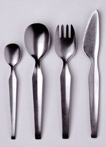 ชุดช้อนส้อมเครื่องเงินสแตนเลสสไตล์โมเดิร์นชุดช้อนส้อมมีดและมีดสีเงินสำหรับงานแต่งงาน - Product Image 6