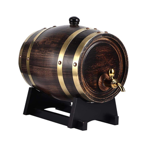 Vente en gros de tonneaux de vin en bois de chêne et de pin 15L personnalisés à prix réduit pour le stockage du vin tonneau en bois - Product Image 1