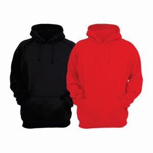 Sudaderas con capucha unisex de poliéster de 100% de peso pesado con logotipo personalizado de talla grande para hombre, Sudadera con capucha de gran tamaño sin cordón, bordado liso en blanco grueso - Product Image 1